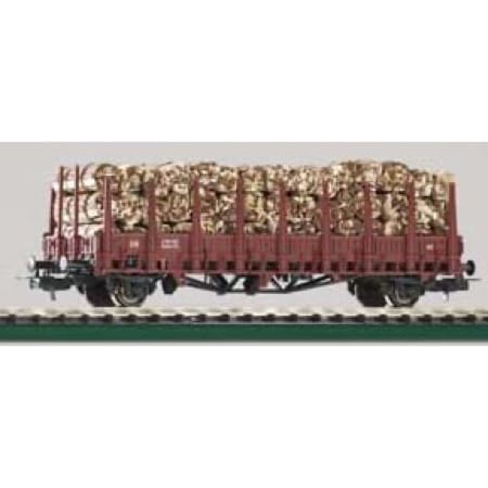 DB Rmms åben godsvogn med træ Litra 430 205 