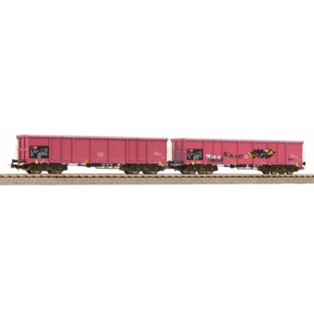 2er Set Offene Güterwagen Eaos SBB VI mit Graffiti 