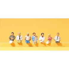 Sitzende Reisende für Zugabte 