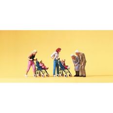 Mødre og børn i klapvogne 