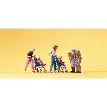 Mødre og børn i klapvogne 