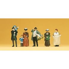 Personer i gadebilledet ca år 1900 