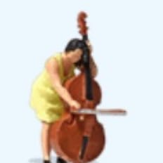 Musician with double bass 