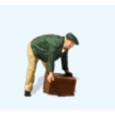 Man, lifting a crate 