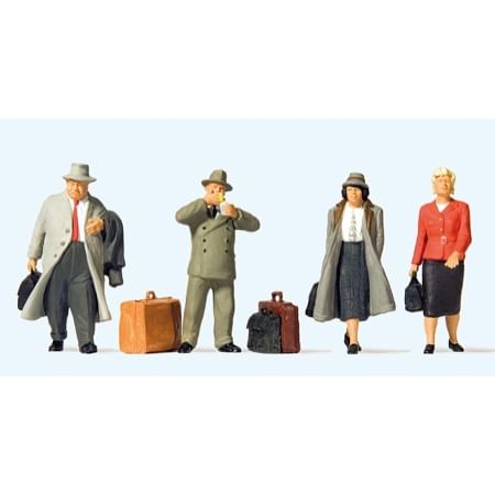 Rejsende på banegården 