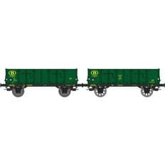 Set of 2 Gondola steel body N°100006 et 100165 Ep.III SNCB 