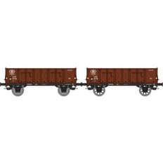 Set of 2 Gondola steel body N°1160302 et 1161368 Ep.III SNCB 