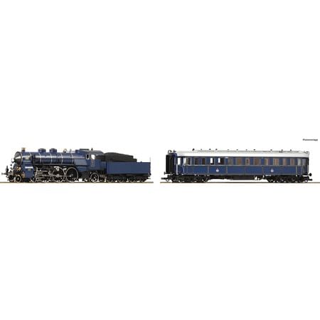 2-tlg. Set: Dampflokomotive Gattung S 3/6 und Salonwagen, K.Bay.Sts.B. AC