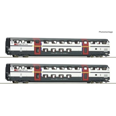 2-tlg. Set: Doppelstockwagen 1. Klasse 