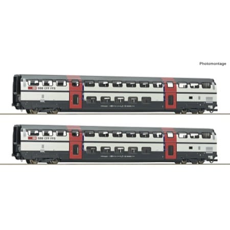 2-tlg. Set 1: Doppelstockwagen 2. Klasse 