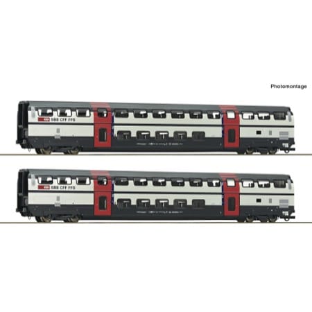2-tlg. Set 1: Doppelstockwagen 2. Klasse 