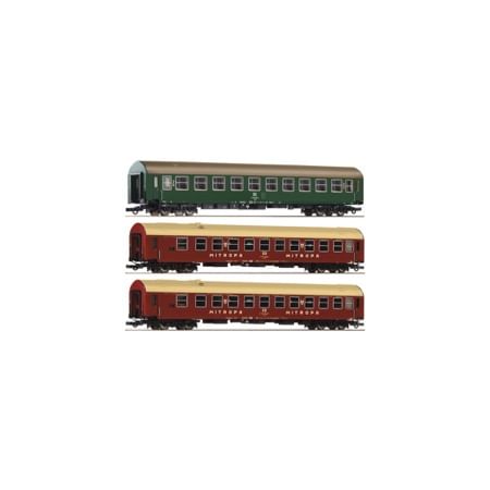 3-teiliges Set Reisezugwagen "Spree-Alpen-Express", DR DC