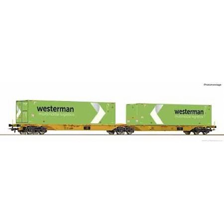 Container-Doppeltragwagen + Westerman Container 