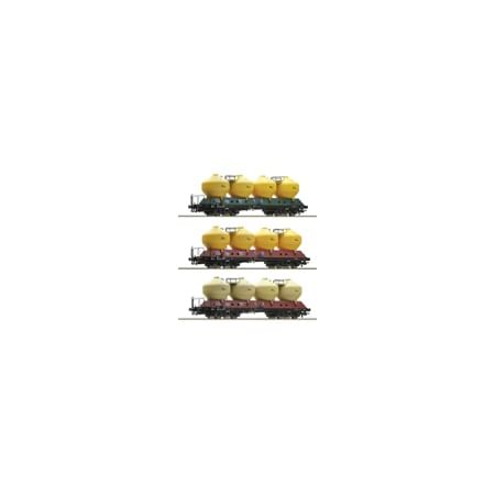 3 piece set: Silo wagons, CSD 