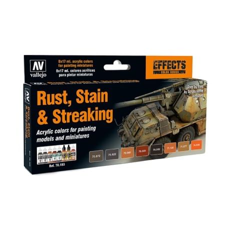 Farbset, Rost & Schmutz, 8x17ml 