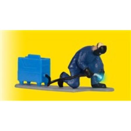 H0 Schweißer mit Schweißlicht 