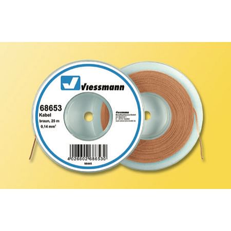 Kabel 25 m, 0,14 mm², braun 