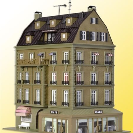 H0 Café mit Inneneinrichtung 