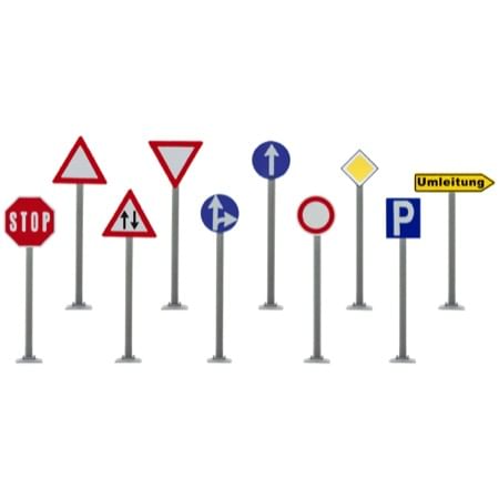 H0 Deko-Set Straßenschilder 